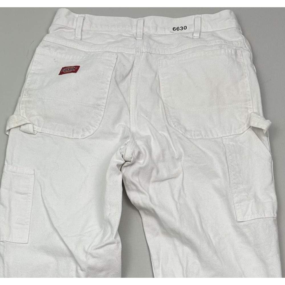 Vintage Y2K Dickies Painter Pants Actual 30x32 White Grunge Canvas Carpenter